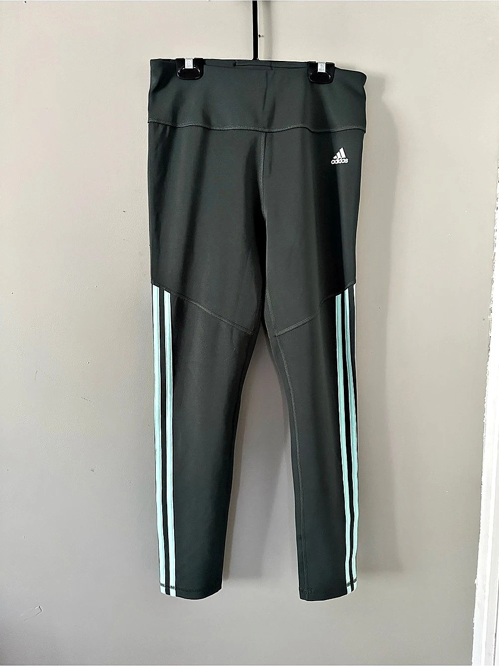 Adidas Climalite 3-Stripe Leggings Black Size Medium